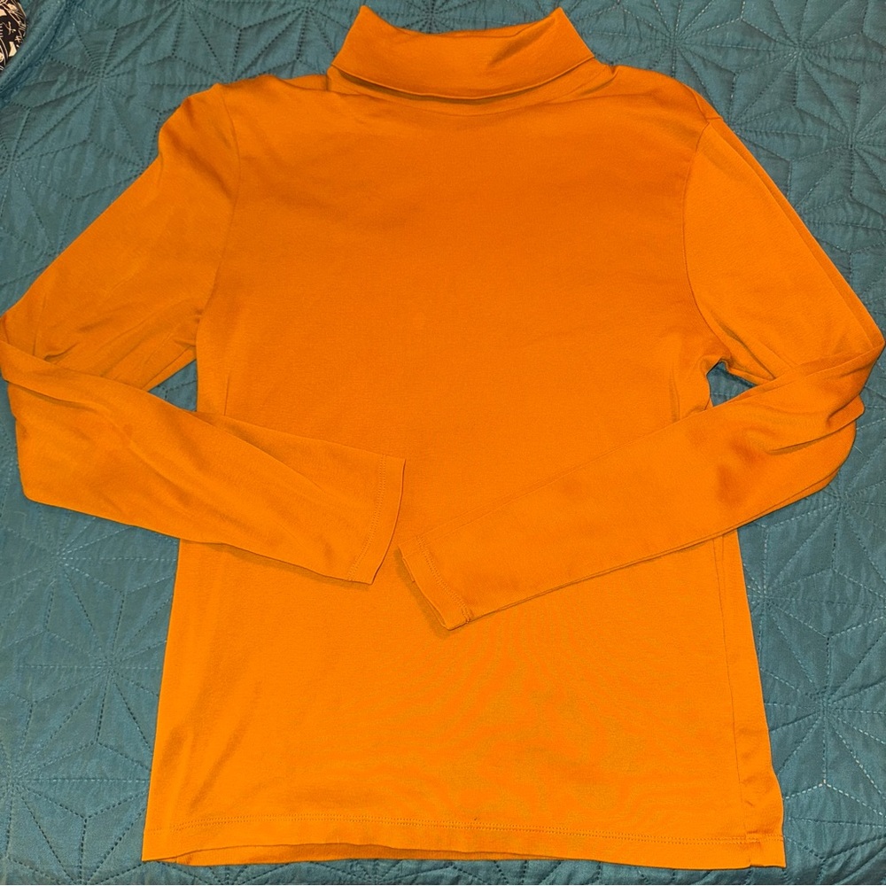 J. Crew Turtleneck Top Women’s XL tan/burnt orange